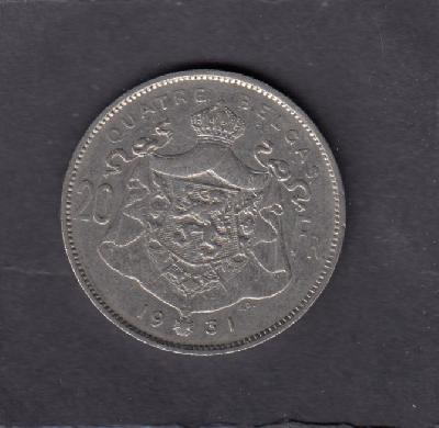 Beschrijving: 20 fr Francs ALBERT